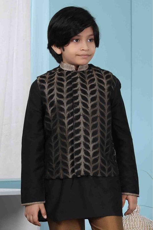 Black Colour Silk Jacket