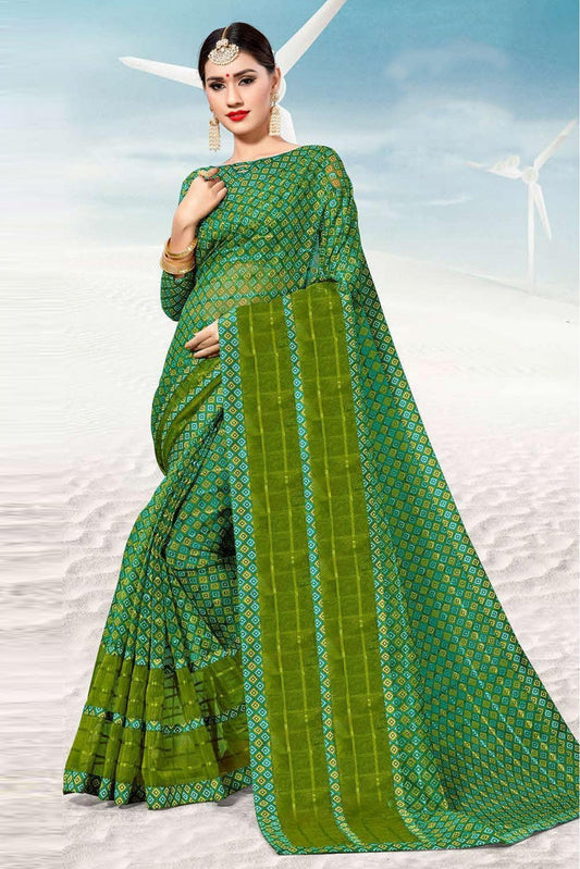 Green Colour Kota Traditional Saree