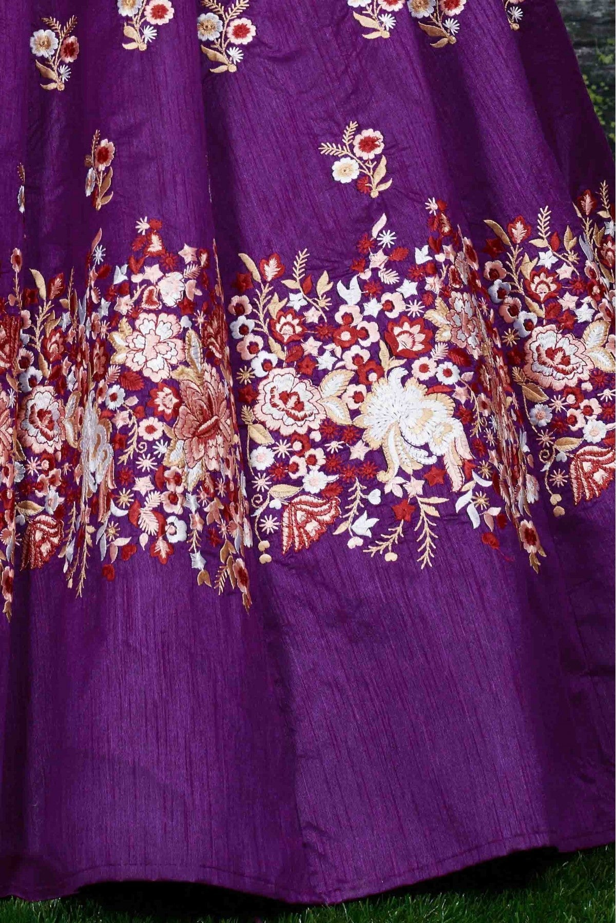 Purple Colour Banglori Silk Lehenga Choli