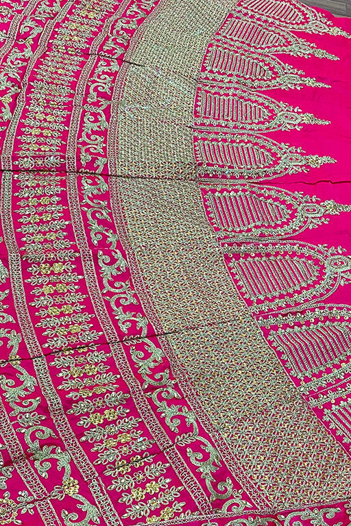 Rani Pink Colour Malai Satin Silk Designer Lehenga Choli