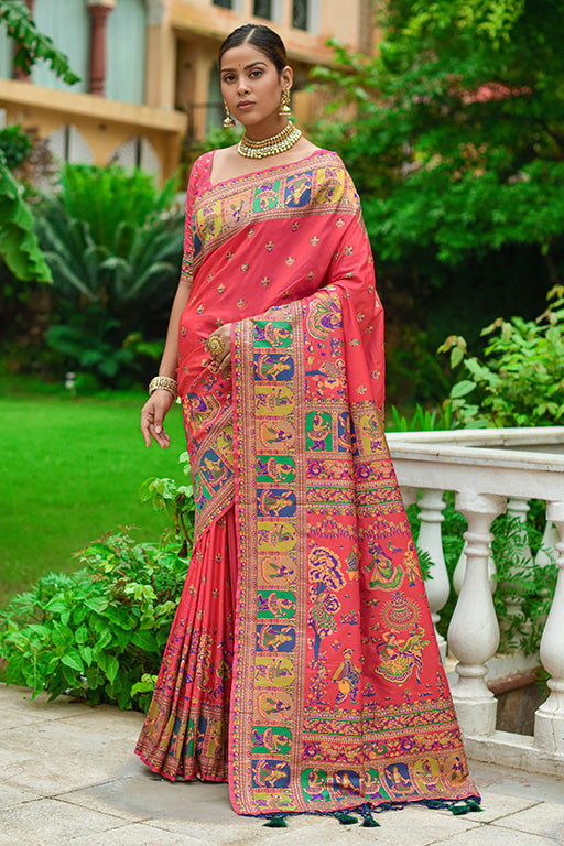 Red Colour Banarasi Silk Traditional Saree
