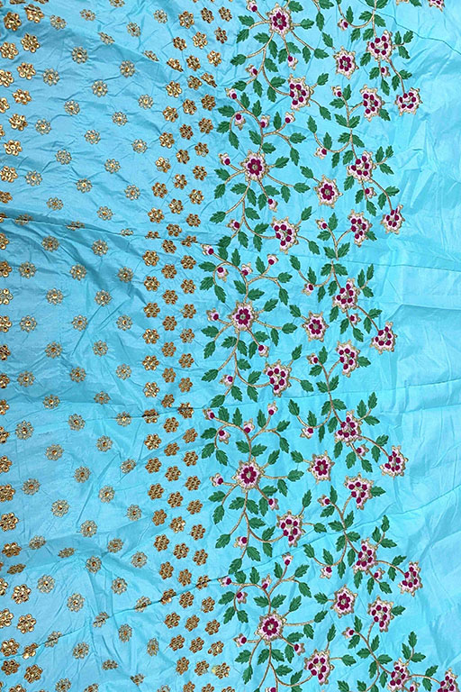 Sky Blue Colour Silk Satin Designer Lehenga Choli